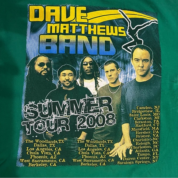 Other - Dave Matthew’s 2008 Summer Tour T Shirt size L ago XL